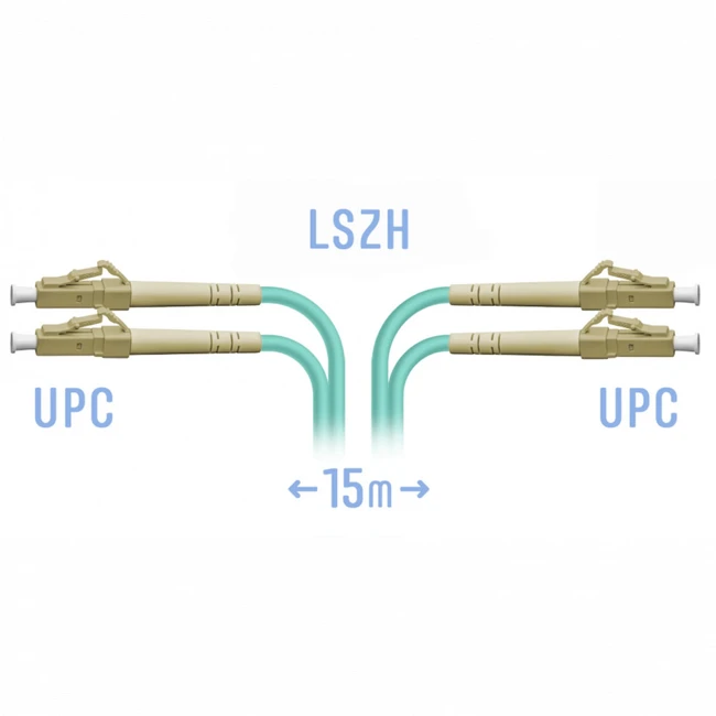 Оптический патч-корд SNR SNR-PC-LC/UPC-MM-DPX-15m