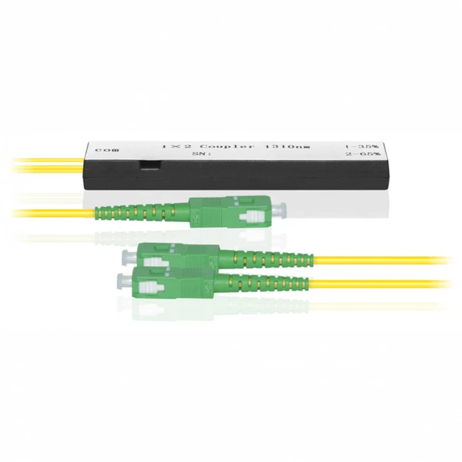 Аксессуар для оптических сетей SNR Делитель оптический корпусный трехоконный 1х2-35/65 SC/APC SNR-CPC-1x2-35/65-SC/APC