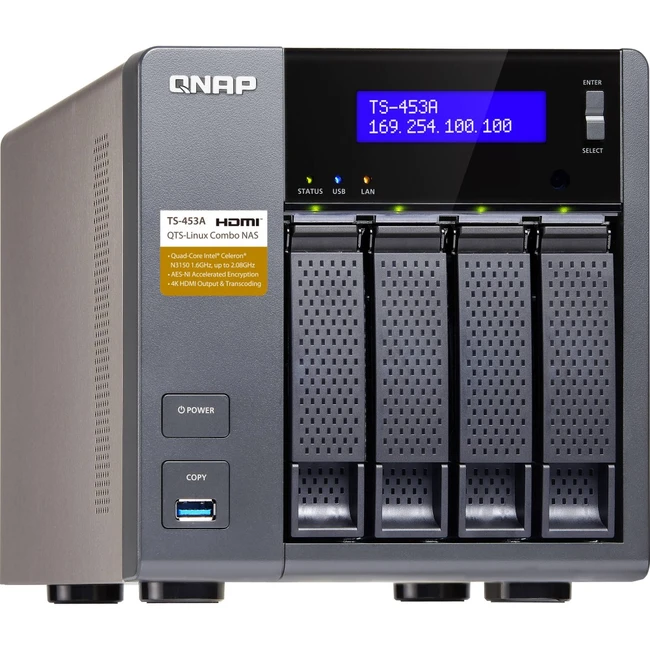 Дисковая системы хранения данных СХД Qnap NAS Original TS-453A-8G Tower, Tower