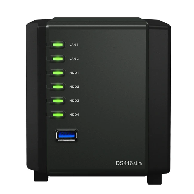 Дисковая системы хранения данных СХД Synology DS416slim (Tower, Tower)