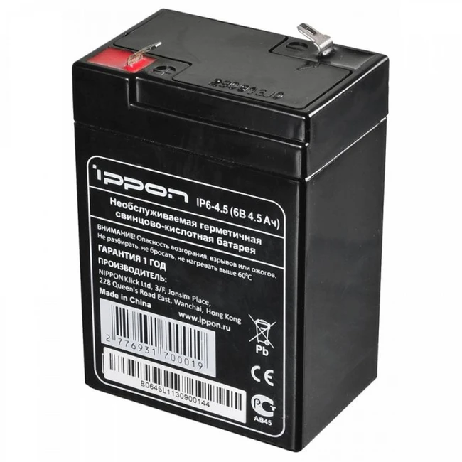 Сменные аккумуляторы АКБ для ИБП IPPON IP6-4.5 i769317 6 В