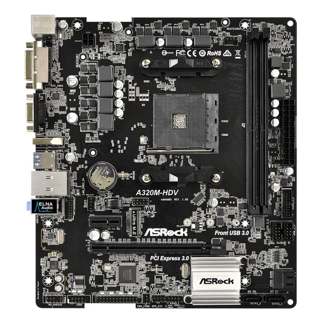 Материнская плата ASRock A320M-HDV R3.0 Micro-ATX, AMD AM4
