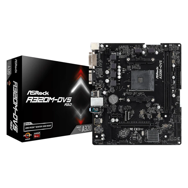 Материнская плата ASRock A320M-DVS R3.0 (Micro-ATX, AMD AM4)