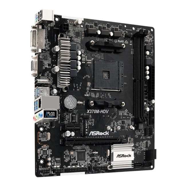 Материнская плата ASRock X370M-HDV Micro-ATX, AMD AM4