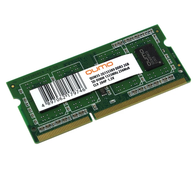 ОЗУ Qumo DDR3 SODIMM 2GB QUM3S-2G1333K9 (SO-DIMM, DDR3, 2 Гб, 1333 МГц)