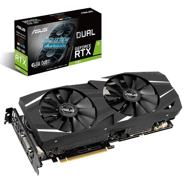 Видеокарта Asus Dual GeForce RTX 2060 OC Edition EVO DUAL-RTX2060-O6G-EVO 6 ГБ