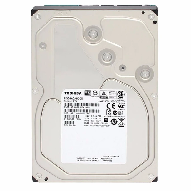 Внутренний накопитель Toshiba MG04ACA600E HDD (классические), 6 ТБ, 3.5 дюйма, SATA