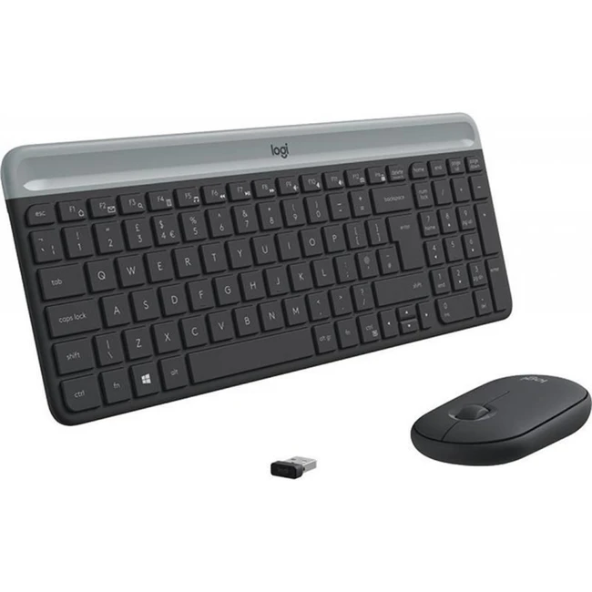 Клавиатура + мышь Logitech Slim Wireless Keyboard and Mouse Combo MK470 GRAPHITE 920-009206