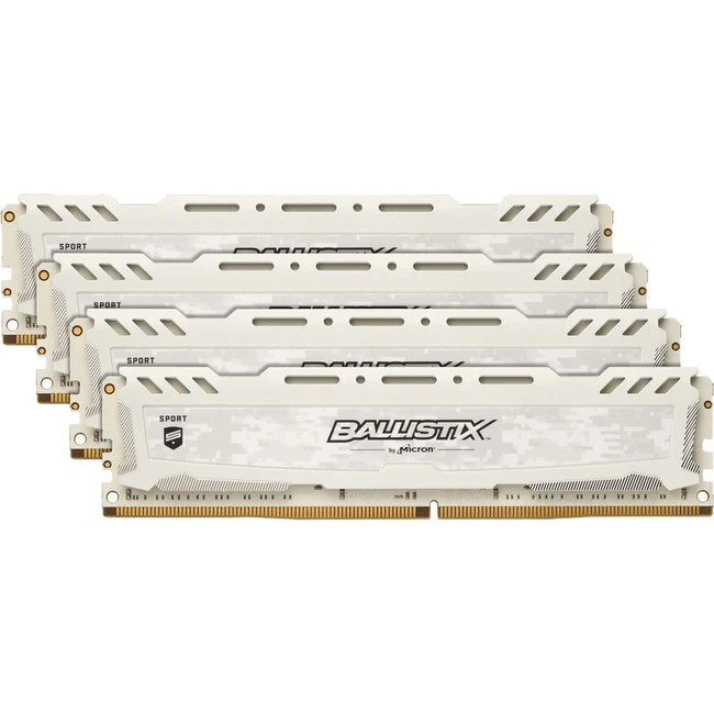 ОЗУ Crucial Ballistix Sport LT White 4x8Gb BLS4K8G4D30AESCK (DIMM, DDR4, 32 Гб (4 х 8 Гб), 3000 МГц)