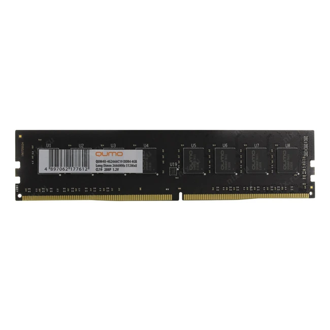 ОЗУ Qumo QUM4U-4G2666CC19 DIMM, DDR4, 4 Гб, 2666 МГц