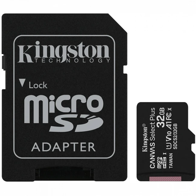 Флеш (Flash) карты Kingston Canvas Select Plus + adapter SDCS2/32GB 32 ГБ
