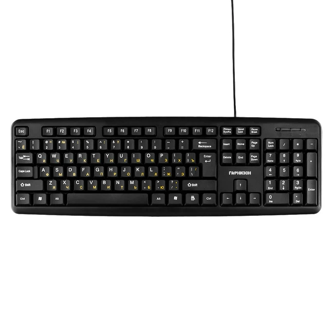 Клавиатура Гарнизон GK-100 Проводная, USB