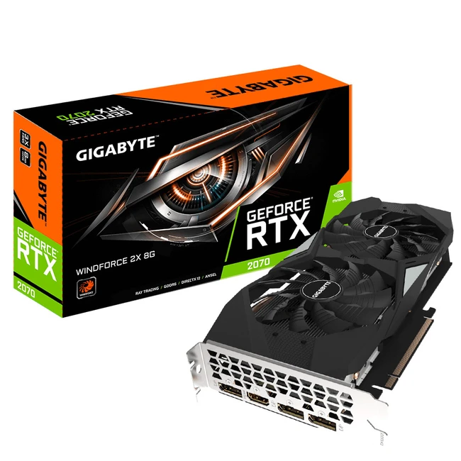 Видеокарта Gigabyte GeForce RTX 2070 WINDFORCE 2X 8G GV-N2070WF2-8GD V1 8 ГБ