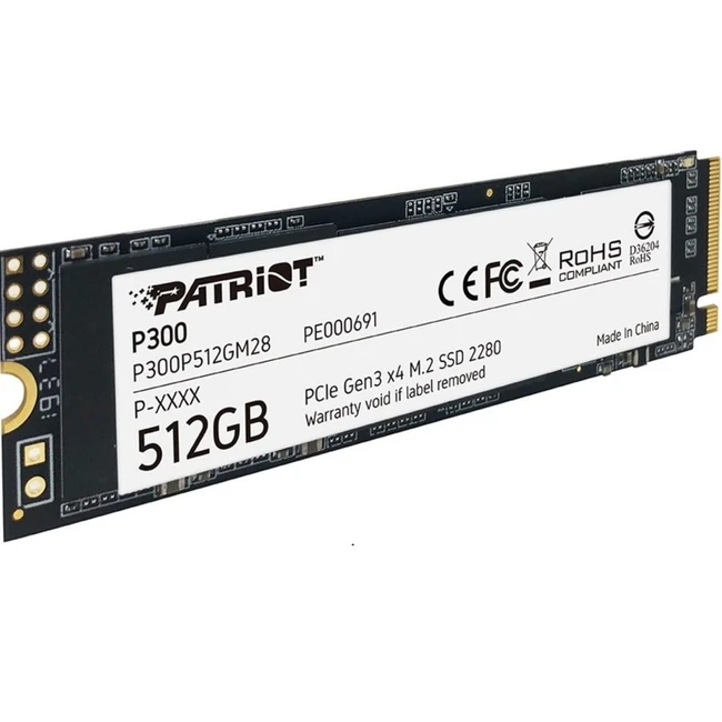 Внутренний накопитель Patriot P300 P300P512GM28 SSD (твердотельные), 512 ГБ, M.2, PCIe