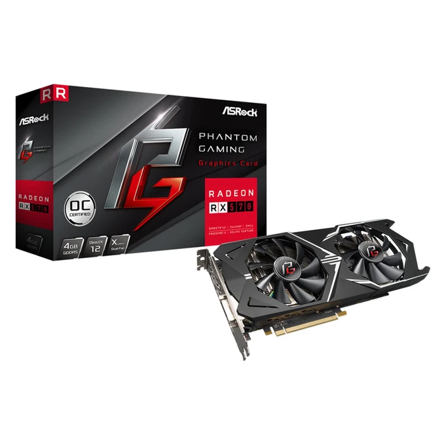 Видеокарта ASRock Phantom Gaming X Radeon RX570 4G OC PHANTOM GXR RX570 4G ОС 4 ГБ