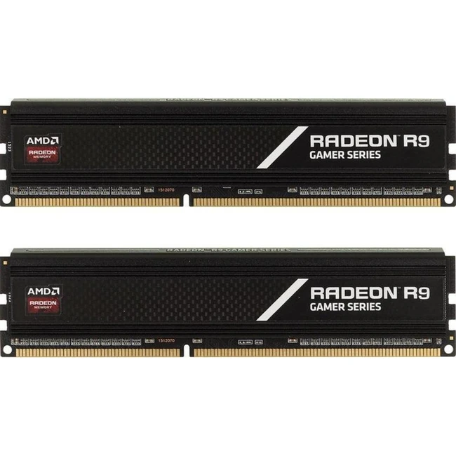 ОЗУ AMD Radeon R9 Gamer Series Black R9S416G3206U2K DIMM, DDR4, 16 Гб (2 х 8 Гб), 3200 МГц