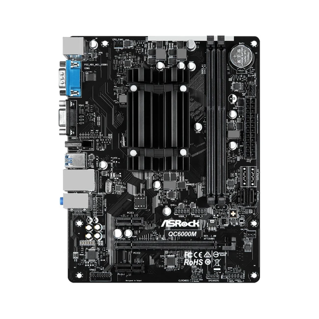 Материнская плата ASRock QC6000M Micro-ATX, С интегрированным процессором