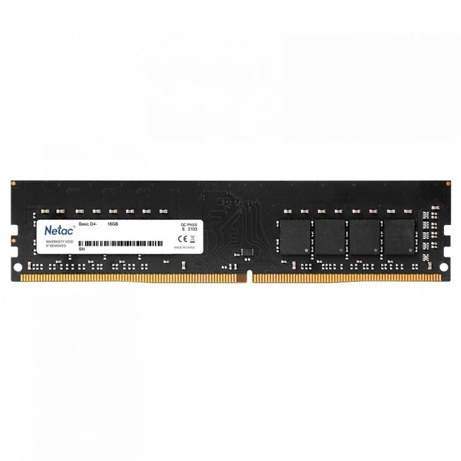 ОЗУ Netac Basic RTL PC4-21300 CL19 NTBSD4P26SP-16 DIMM, DDR4, 16 Гб, 2666 МГц