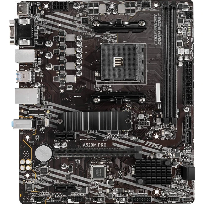 Материнская плата MSI A520M PRO (Micro-ATX, AMD AM4)