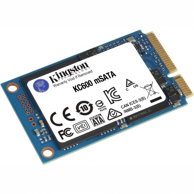 Внутренний накопитель Kingston KC600 SKC600MS/1024G SSD (твердотельные), 1 ТБ, mSATA, SATA