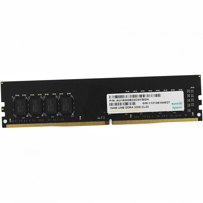 ОЗУ Apacer 16 ГБ EL.16G21.GSH DIMM, DDR4, 16 Гб, 3200 МГц