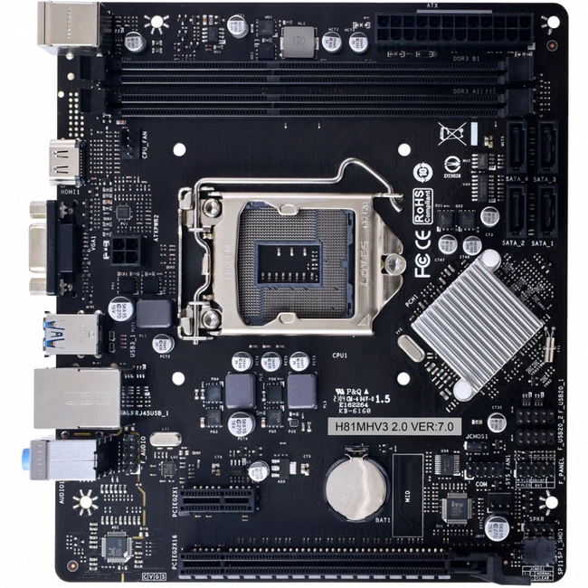 Материнская плата BIOSTAR H81MHV3 2.0 (Micro-ATX, LGA 1150)