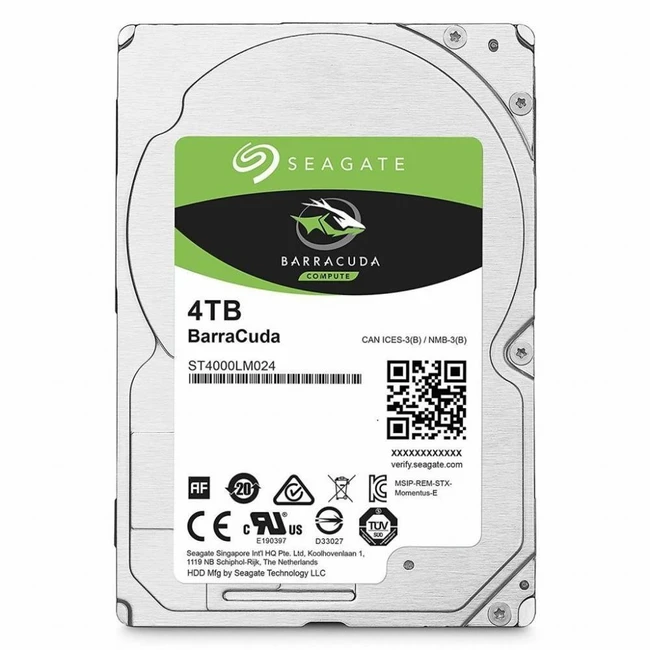 Внутренний накопитель Seagate Barracuda Pro ST4000LM024 HDD (классические), 4 ТБ, 2.5 дюйма, SATA
