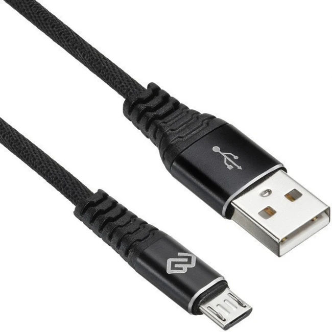 Кабель интерфейсный Digma MICROUSB-0.15M-BLK