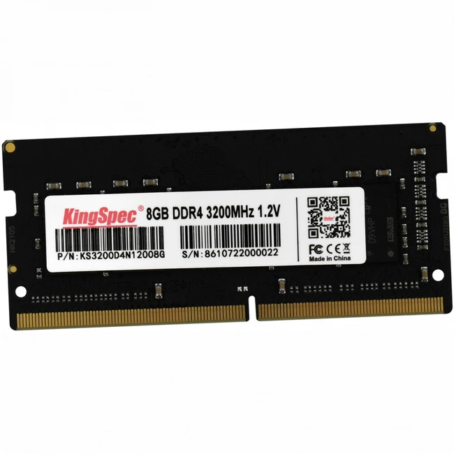 ОЗУ KingSpec 8 ГБ KS3200D4N12008G SO-DIMM, DDR4, 8 Гб, 3200 МГц