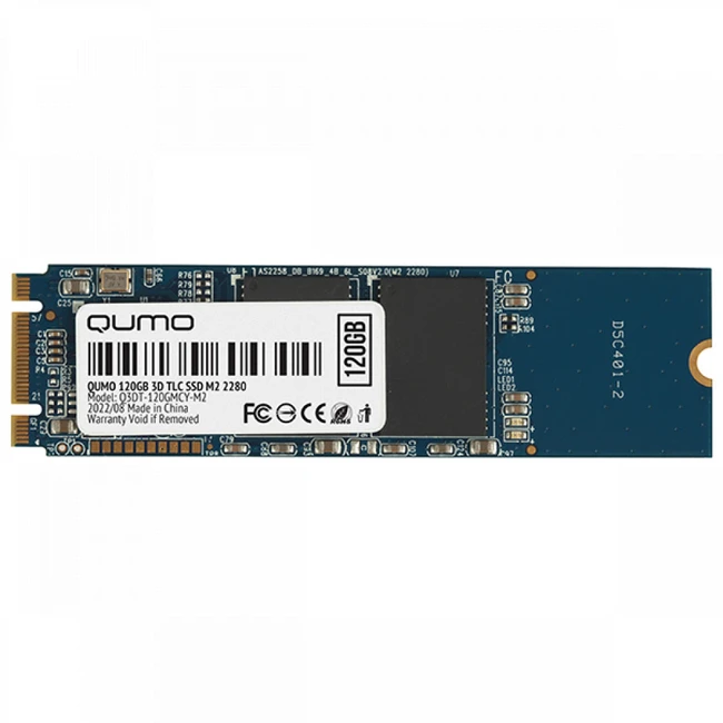Внутренний накопитель Qumo Q3DT-120GMCY-M2 (SSD (твердотельные), 120 ГБ, M.2, SATA)