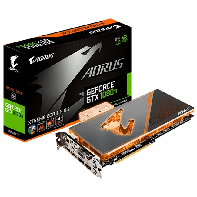 Видеокарта Gigabyte AORUS GeForce GTX 1080 Ti Waterforce WB Xtreme Edition GV-N108TAORUSX WB-11GD 11 ГБ