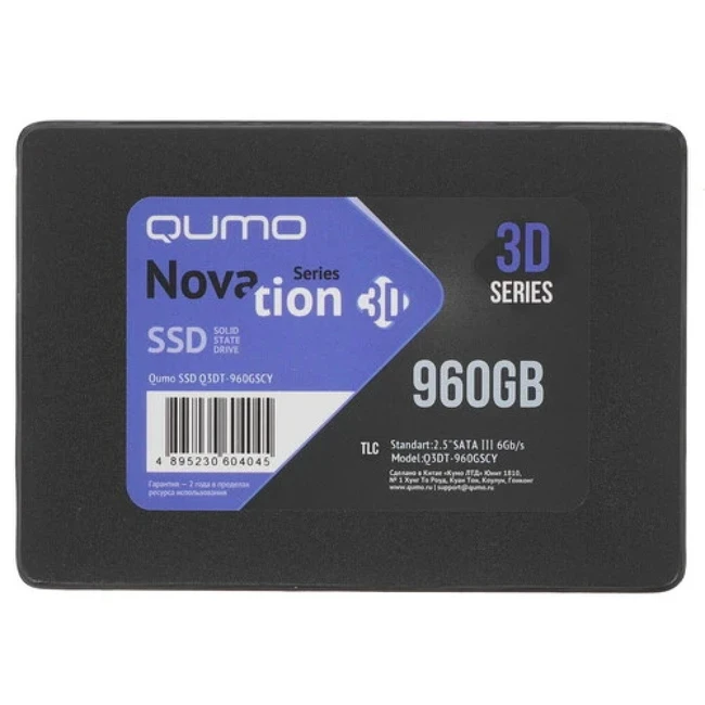 Жесткий диск Qumo Q3DT-960GSCY SSD (твердотельные), 960 ГБ, 2.5 дюйма, SATA