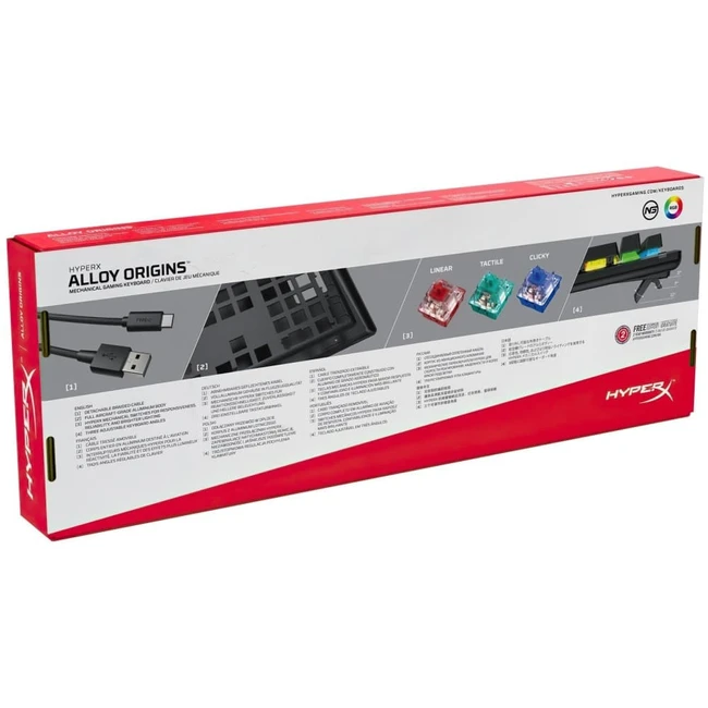 Клавиатура HyperX Alloy Origins HX-KB6RDX-RU HX-KB6RDX-RU (4P4F6AX#ACB) Проводная, USB