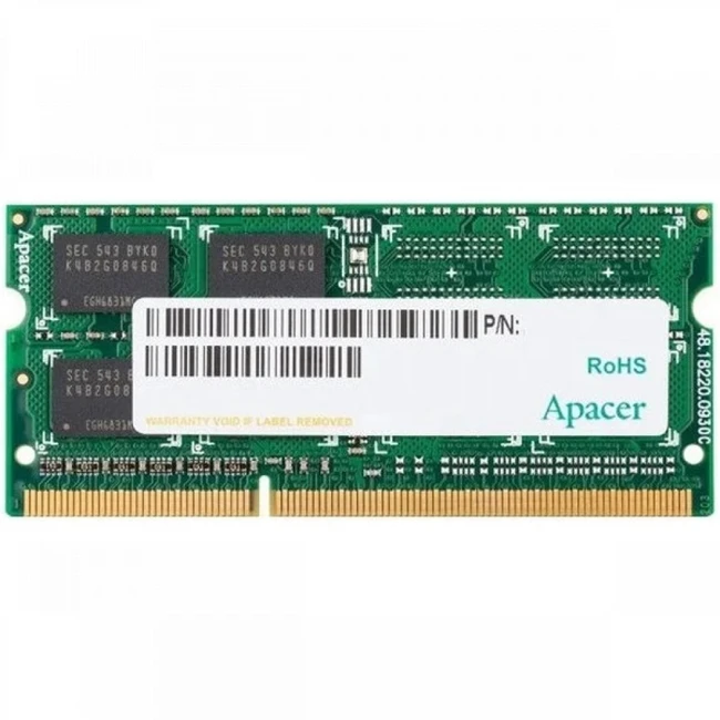 ОЗУ Apacer DS.04G2K.KAM AS04GFA60CATBGC SO-DIMM, DDR3, 4 Гб, 1600 МГц