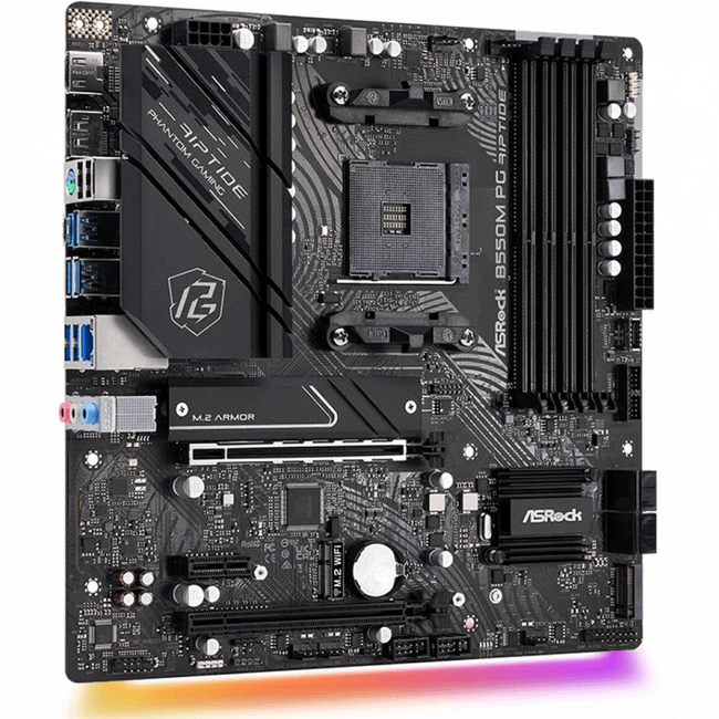 Материнская плата ASRock B550M PG RIPTIDE Micro-ATX, AMD AM4