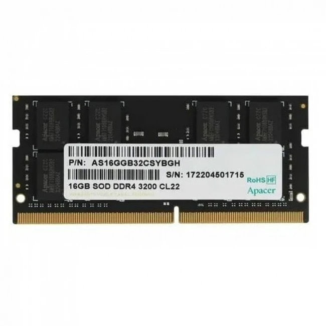 ОЗУ Apacer DDR4  16GB  3200MHz SO-DIMM AS16GGB32CSYBGH SO-DIMM, DDR4, 16 Гб, 3200 МГц