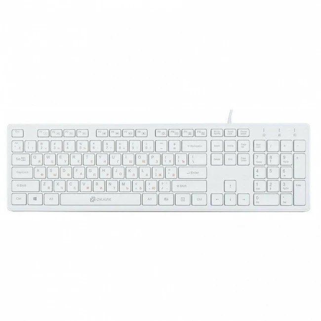 Клавиатура Oklick 500M белый 1061586 Проводная, USB