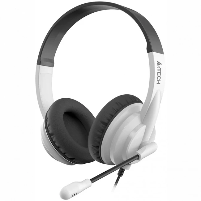 Наушники A4Tech HU-10 HU-10/USB/BLACK+WHITE