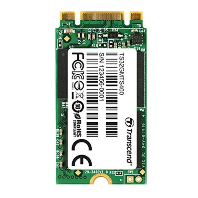 Жесткий диск Transcend 32GB M.2 SSD MTS 400 series TS32GMTS400 SSD (твердотельные), 32 ГБ, M.2, SATA