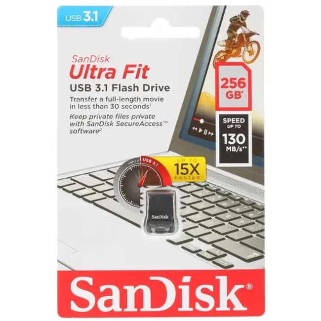 USB флешка (Flash) SanDisk Ultra Fit [SDCZ430-256G-G46] 256 ГБ