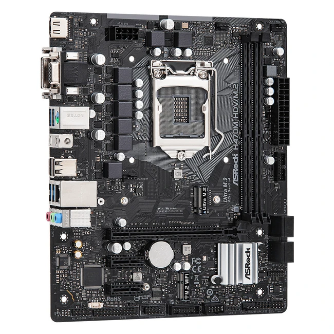Материнская плата ASRock H470M-HDV/M.2 90-MXBG80-A0UAYZ (Micro-ATX, LGA 1200)