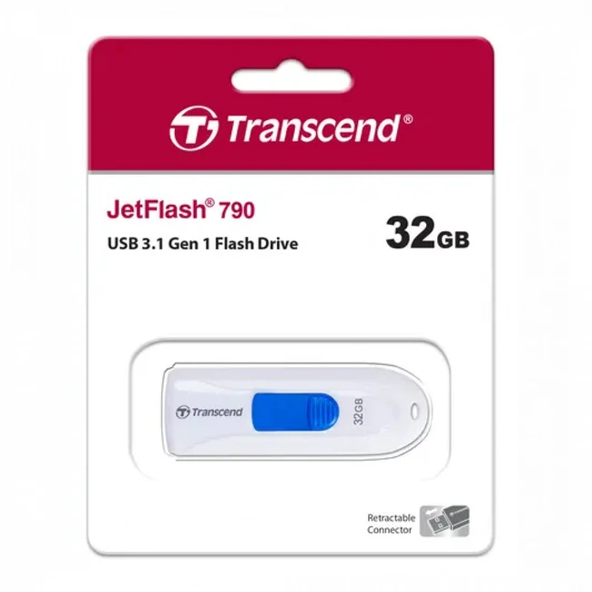 USB флешка (Flash) Transcend JetFlash 790 TS32GJF790W 32 ГБ
