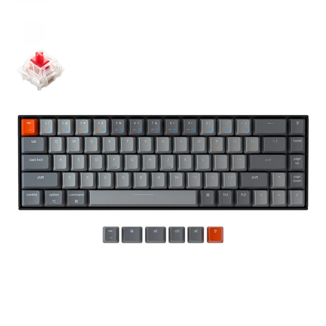 Клавиатура Keychron Red Switch RGB Hot-Swap Gateron G pro Mechanical Wireless K6V1_Keychron (Беспроводная)