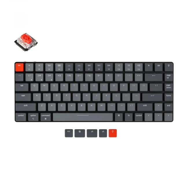 Клавиатура Keychron Red Switch White Led Gateron Mechaincal Wireless K3A1_Keychron (Беспроводная)