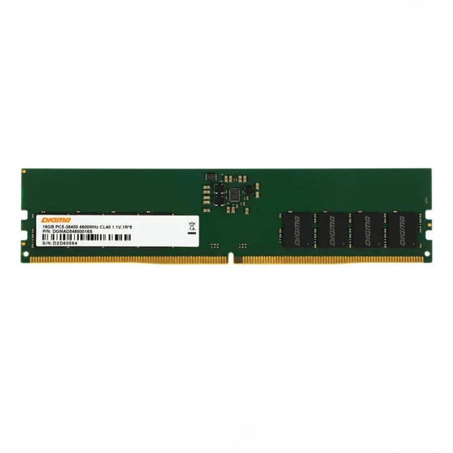 ОЗУ Digma DGMAD54800016S DIMM, DDR5, 16 Гб, 4800 МГц