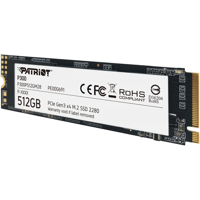 Жесткий диск Patriot P300 PP300P512GM28 SSD (твердотельные), 512 ГБ, M.2, PCIe