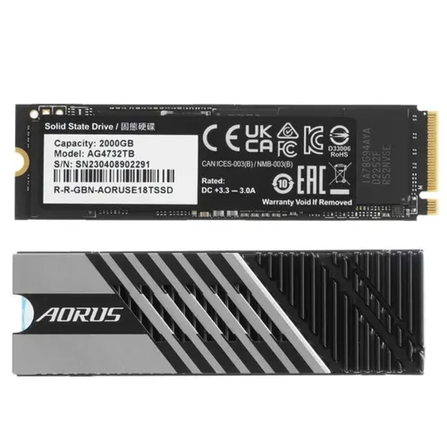 Внутренний накопитель Gigabyte AG4732TB AORUS SSD (твердотельные), 2 ТБ, M.2, PCIe
