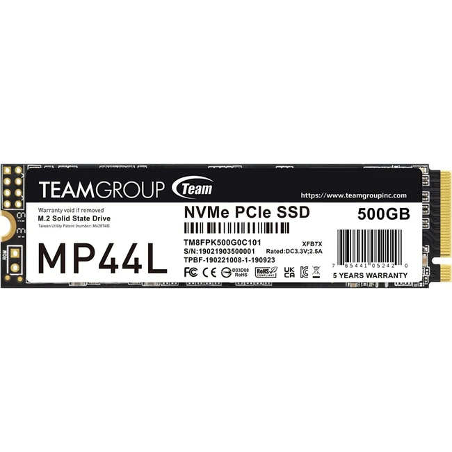 Жесткий диск Team Group MP44L TM8FPK500G0C101 SSD (твердотельные), 500 ГБ, M.2, PCIe