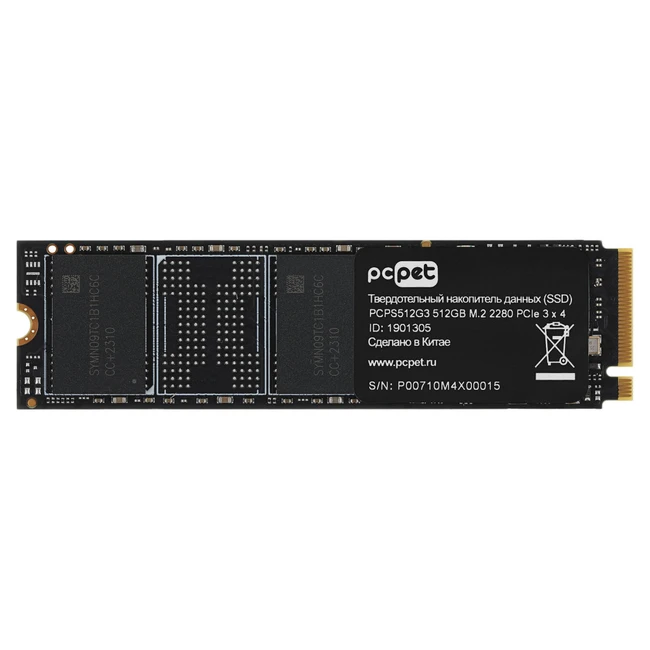 Жесткий диск PC Pet PCPS512G3 SSD (твердотельные), 512 ГБ, M.2, PCIe
