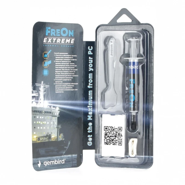 Охлаждение Gembird FreOn Extreme, шприц, 2 г GF-41-1.5 (Термопаста)